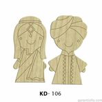 Hobi-art Kd 106 - Erkek Ve Kadın Çifti Dekoratif Mini Figür Ahşap Süs Objeler