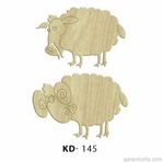Hobi-Art Kd 145 - Koyun Figürlü Dekoratif Mini Ahşap Obje