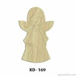 Hobi-Art Kd 169 - Melek Kız Figürlü Dekoratif Mini Ahşap Obje