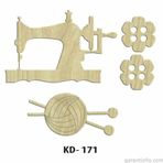 Hobi-Art Kd 171 Terzi Seti Dekoratif Mini Ahşap Obje