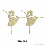 Hobi-Art Kd 181 - Balerin Figürlü Dekoratif Mini Ahşap Obje