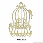 Hobi-Art Kd 205 Kuş Kafesi Şeklinde Dekoratif Mini Ahşap Obje