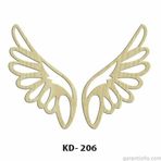 Hobi-Art Kd 206 Kanat Şeklinde Dekoratif Mini Ahşap Obje