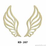 Hobi-Art Kd 207 Kanat Şeklinde Dekoratif Mini Ahşap Obje