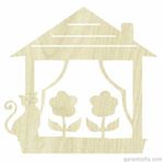Hobi-Art Kd 286 Ev Figürlü Mini Ahşap Obje