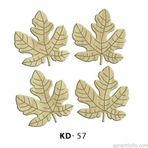 Hobi-Art Kd 57 - Yapraklar Dekoratif Mini Ahşap Obje