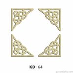Hobi-Art Kd 64 - Köşebent Tasarımlı Dekoratif Mini Ahşap Obje