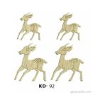 Hobi-Art Kd 92 - Ceylan Şeklinde Dekoratif Mini Ahşap Süs Obje