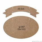 Hobi-Art L 117 Lazer Kesim Oval Tasarımlı Duvar Süsü