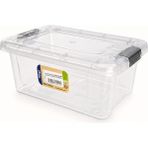 Hobi Box Yatay Kilitli Saklama ve Erzak Kabı 10 Lt – Şeffaf, Dayanıklı Kapaklı Organizer