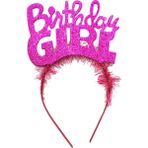 Hobi City Birthday Girl Yazılı Fuşya Renk Parti Kızı Doğum Günü Tacı (44DEX34)