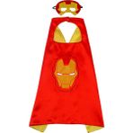 Hobi City Demir Adam Iron Man Avengers Pelerin + Maske Kostüm Seti 70X70 cm (44DEX34)