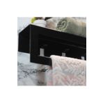 Hobi Demir Sanat Metal Havluluk Askılı Ve Tuvalet Kağıdı Tutucu 2li Set Siyah Havlu Tutacağı Raf Havlu Askısı(30 CM)