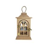 Hobi Dünya Ahşap Boyanabilir Mdf Mini Kubbeli Model Fener Abajur 20 cm