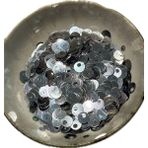 Hobi Dünyası Evim 15 Gram Yandan Delikli Güpür Takı Kumaş Süsleme Pulu Plastik Payet Pul 10MM Boncuk - Renk : Oval Gümüş Pul