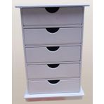 Hobi Erdl 90276 Dekoratif Takı Şifonyer Ahşap Mdf Parlak Beyaz Cnc Model El Yapı