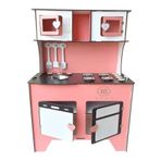 Hobi Evi Pembe Ahşap Oyuncak Mutfak