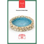 HOBİ Küçük Havuz Modeli Minyatür Bahçe Dekoru – Teraryum ve Diorama Objesi