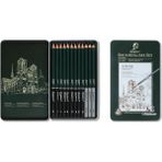 Hobi Market Art Dereceli Karakalem Eskiz Çizim Seti Metal Kutulu 12 Parça 8b-2h