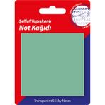 Hobi Market Art Şeffaf Post-It Yapışkanlı Not Kağıdı Yeşil 76X76 Mm. 50 Yaprak