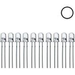 Hobi Mekatronik 5mm Flaşörlü (Yanıp Sönen)Beyaz LED Paketi - 10 Adet - Şeffaf - 1 Adet