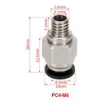 Hobi Mekatronik PC4-M6 4x6 Düz Pnömatik Rakor