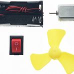 Hobi Motor Deney Seti Dc Motor. Anahtar. Pil Yatağı. Pervane Set