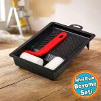 Hobi Seti Mini Rulo Ve Boyama Kabı 14X21,5 Cm Pratik Kullanım Dayanıklı Boya Tepsisi Seti