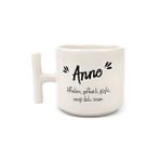 Hobi Shop Anne Yazılı Beyaz T Kulplu Kupa Bardak
