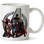 Hobi Shop Avengers Iron Man Captain America Thor Beyaz Porselen Kupa Bardak