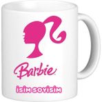 Hobi Shop Barbie Konseptli Kişiye Özel Beyaz Kupa