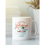 Hobi Shop Beyaz Kupa Bardak Yeni Yıl Yılbaşı Kardan Adam - 300 cc
