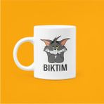 Hobi Shop Bıktım Mood Baskılı Beyaz Kupa Bardak
