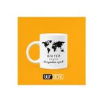 Hobi Shop Bir Yer Bulalım Dünyadan Uzak Beyaz Porselen Kupa Bardak