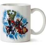 Hobi Shop Captain America Thor Hulk Superhero Avengers Beyaz Porselen Kupa Bardak