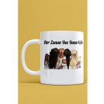 Hobi Shop Her Zaman Yan Yana Yazılı 4 Arkadaş Temalı Beyaz Kupa Bardak