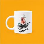 Hobi Shop Içiyorsak Sebebi Var Mood Baskılı Beyaz Porselen Kupa Bardak