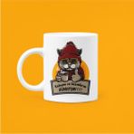 Hobi Shop Kahvem ve Hasımlarım Günaydın Baskılı Mood Beyaz Porselen Kupa Bardak
