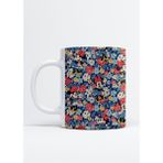 Hobi Shop Mickey Mouse Çiçek Desenli Beyaz Kupa Bardak