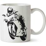 Hobi Shop Motorcycle Honda Motor Beyaz Porselen Kupa Bardak