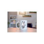 Hobi Shop Off Kedi Tasarımlı Kupa - Beyaz - 300 cc