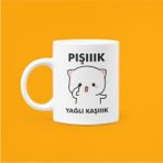 Hobi Shop Pışık Yağlı Kaşık Baskılı Mood Seramik Kupa