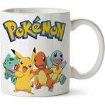 Hobi Shop Pokemon Pikachu Bulbasaur Charmender Squirtle Beyaz Porselen Kupa Bardak