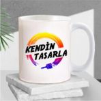 Hobi Shop Resimli Baskı Tasarım Sizden Porselen Beyaz Kupa