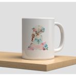 Hobi Shop Sarah Kay Vintage Nostalji Patchwork Battaniye Arkadaşlık Kardeşlik Beyaz Kupa Bardak