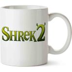 Hobi Shop Shrek 2 Baskı Porselen Beyaz Kupa