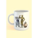 Hobi Shop Starwars Droid Baskılı Kahve Kupası - Beyaz - 300 cc