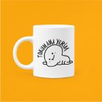 Hobi Shop Tokum Ama Yerim Mood Baskılı Porselen Kupa