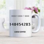 Hobi Shop Vesvese Sayı Sekans Kişiye Özel Porselen Kupa