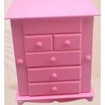 Hobi Takı Kutu Makyaj Şifonyer 90389 Model 9Çekmece Parlak Pembe Ahşap Mdf Elyapım